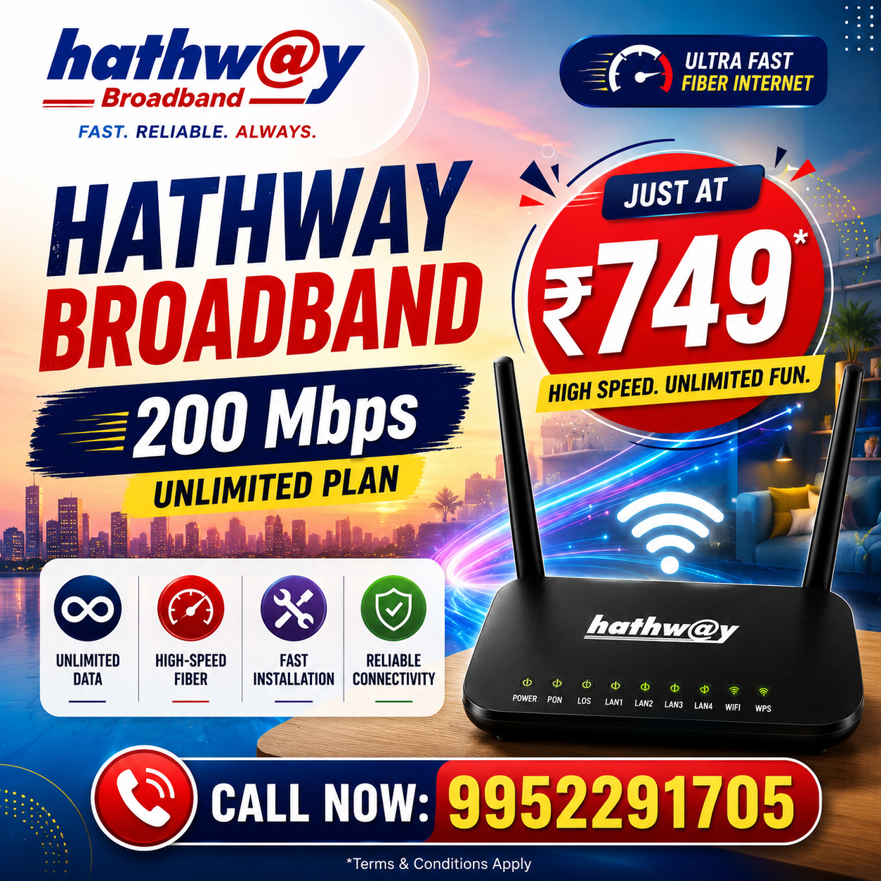hathway 200Mbps plan